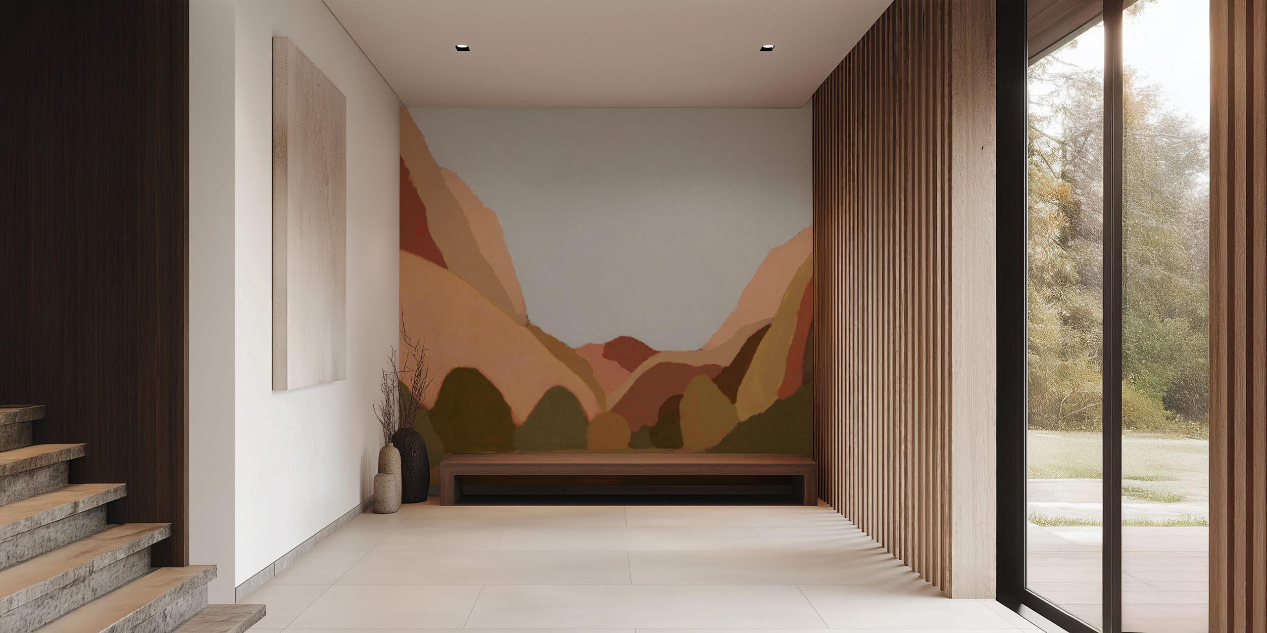 Mountain view wallpaper displayed in a room (2/2)
